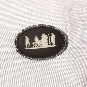 Vintage Wedgwood Jasperware Greek Gods Cameo Van Dell Brooch Pin